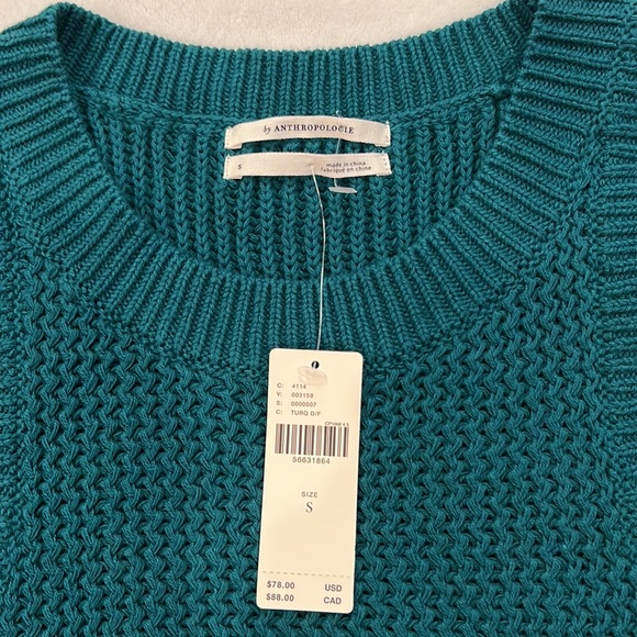 Anthropologie Green Sleeveless Sweater Tank Top NEW - Picture 4 of 7
